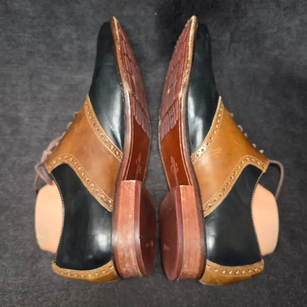 Cole Haan Black & Brown Leather Brogue Oxford Dress Shoes